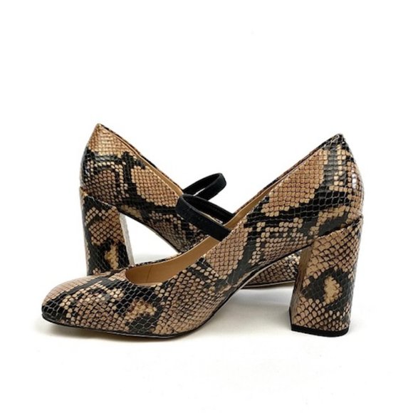 Franco Sarto Halo Snake Print Leather Square Toe Mary Jane Pump, 8 & 9 - Picture 5 of 11